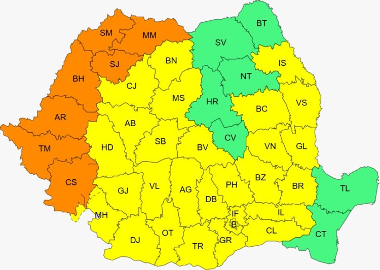 Nou val de căldură peste Maramureș – COD PORTOCALIU, temperaturi de până la 39 de grade Celsius