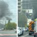Autoturism în flăcări pe strada George Coșbuc din Baia Mare. Fără victime