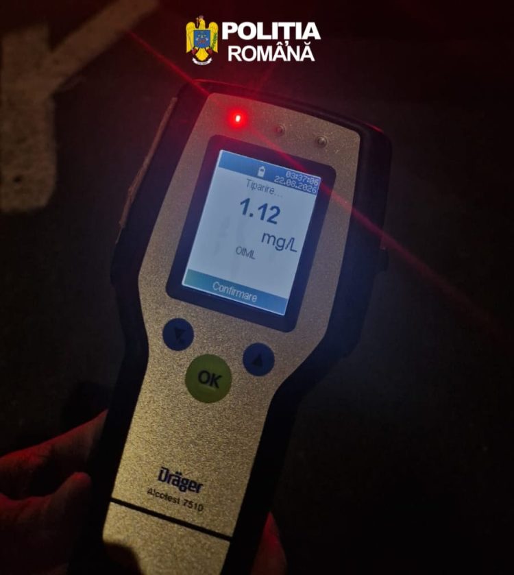 Tânăr de 26 de ani, depistat băut la volan în Baia Mare. Etilotestul a indicat 1,12 mg/l