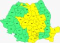 COD GALBEN: Instabilitate atmosferică, averse torențiale însemnate cantitativ până în seara de vineri