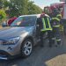 Impact devastator între un TIR și un autoturism la Ciuperceni – Șoferul a fost scos dintre fiare de pompieri