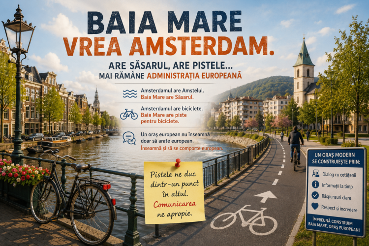 Baia Mare vrea Amsterdam. Are Săsarul, are pistele…mai rămâne administrația europeană