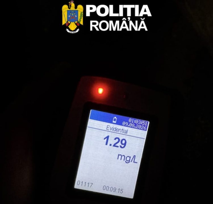 Bețiv la volan, 1,29 mg/l alcool în aerul expirat, în Baia Mare