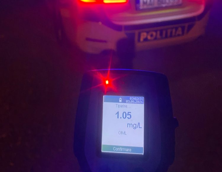 Urmărire nocturnă în Baia Mare – Șofer depistat cu alcoolemie ridicată