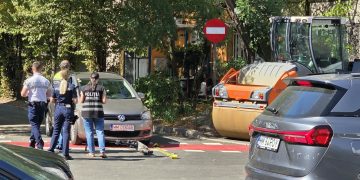 Accident în Baia Mare, pe pista de biciclete. Polițiștii au făcut cercetări la fața locului