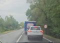 Accident la Recea – Două TIR-uri și un pieton implicate, trafic blocat