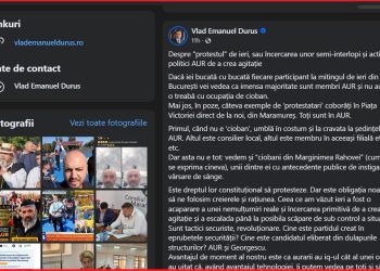 Ieșirea incredibilă a lui Vlad Emanuel Duruș, vicepreședinte al CJ Maramureș! Protestatari nu au nicio treabă cu ocupația de cioban! IQ-ul membrilor AUR este cât al unei oi!