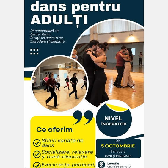 Galactic Dance deschide o nouă grupă de dans pentru adulți la Baia Mare. Cursurile sunt dedicate începătorilor
