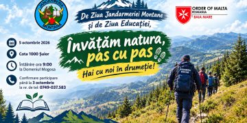 Drumeție la Cota 1000 – Șuior, de Ziua Jandarmeriei Montane și Ziua Educației