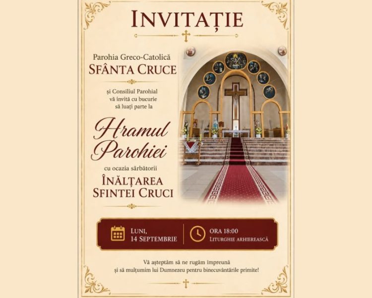 Hram la „Sfânta Cruce” din Baia Mare. Liturghie arhierească de sărbătoare