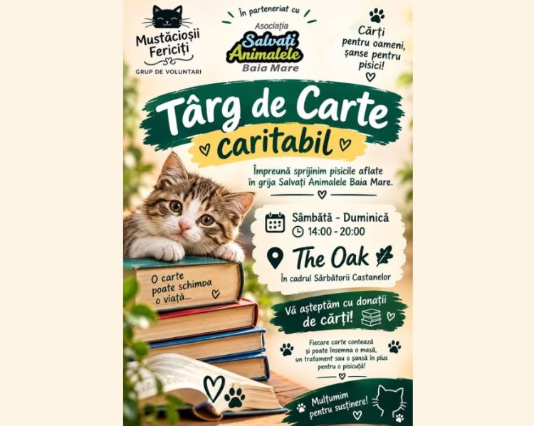 În weekend, o carte poate face un bine! Băimărenii, chemați la un târg caritabil