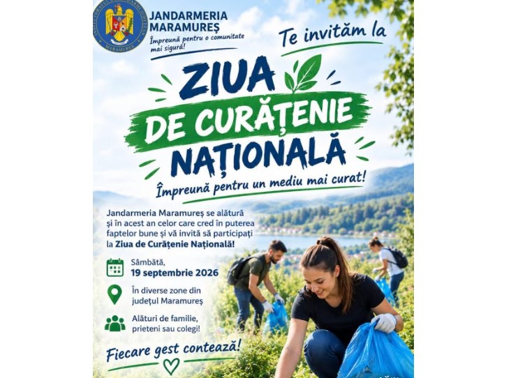 Maramureșul face curățenie! Jandarmii și voluntarii, chemați la Firiza