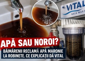 FOTO | Apă maronie la robinet în Baia Mare. Locuitorii cer explicații de la VITAL
