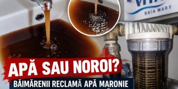 FOTO | Apă maronie la robinet în Baia Mare. Locuitorii cer explicații de la VITAL