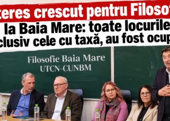 Interes crescut pentru Filosofie la Baia Mare: toate locurile, inclusiv cele cu taxă, au fost ocupate
