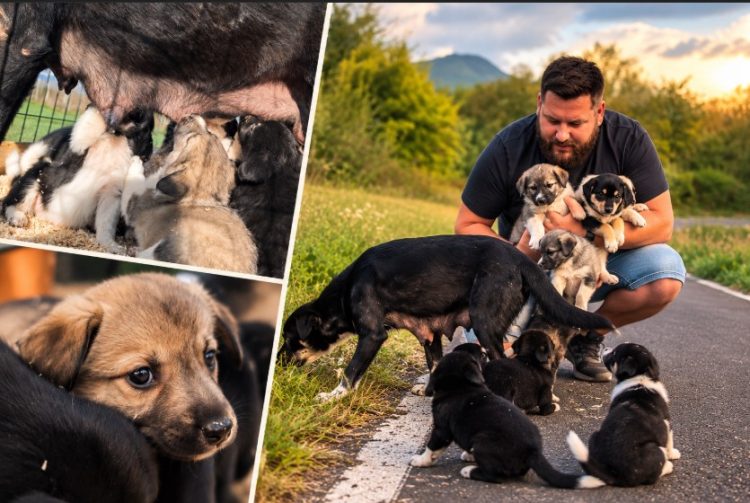 A născut opt pui între gunoaie. Povestea care nu i-a lăsat indiferenți pe băimăreni