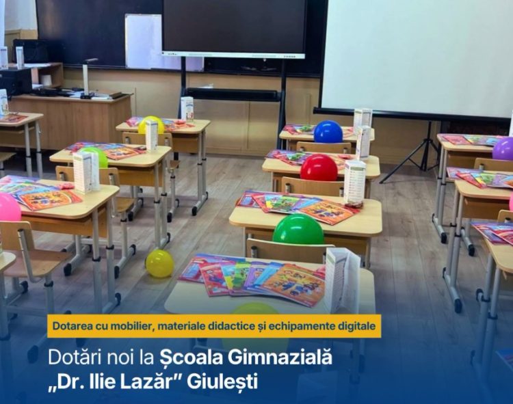 Școală din Maramureș, transformată prin PNRR. Clase moderne, table interactive și laborator de informatică la Giulești