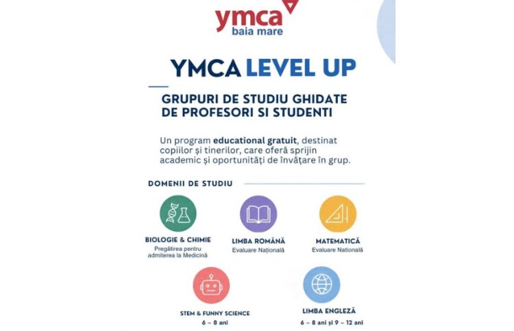 Pregătire gratuită pentru elevi, la YMCA Baia Mare. De la engleză și matematică, până la admiterea la Medicină