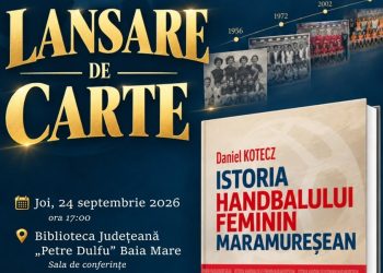 Lansare de carte la Biblioteca Județeană „Petre Dulfu” –  Daniel Kotecz spune povestea handbalului feminin maramureșean într-o carte-eveniment