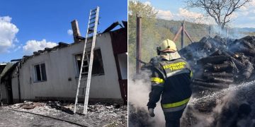 Incendiu în Dealul Corbului – Pompierii profesioniști și voluntari au intervenit pentru stingerea focului