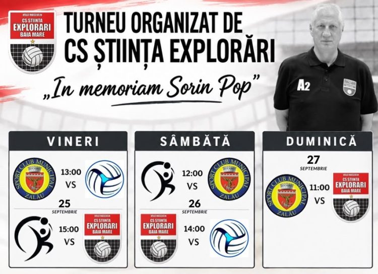 Volei. Turneu de pregătire în Baia Mare, în memoria lui Sorin Pop. Știința Explorări întâlnește echipe din România și Olanda