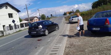 Accident rutier în Hideaga. Două autoturisme au fost implicate