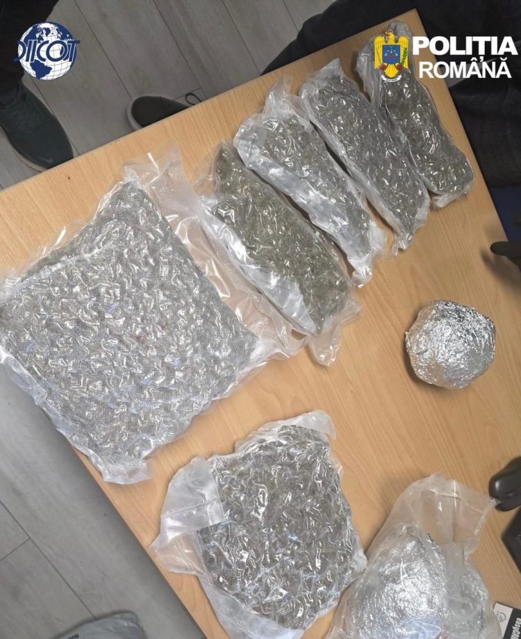 Dealul Groșului, scena unei tranzacții cu droguri – Un bărbat a fost prins cu 1,7 kg de canabis