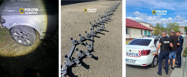 Urmărire spectaculoasă în Baia Mare și Cicârlău – Polițiștii au folosit Spike-strip pentru a opri un tânăr de 18 ani care fugea cu mașina