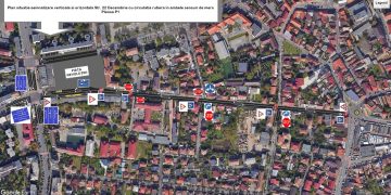 Modificări în circulația rutieră pe strada 22 Decembrie din Baia Mare. Proiectul a primit avizul Poliției