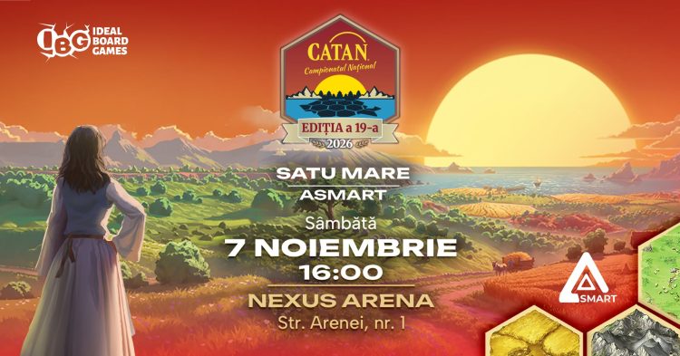Campionatul Național de Catan ajunge la Satu Mare. Competiția are loc pe 7 noiembrie, la Nexus Arena