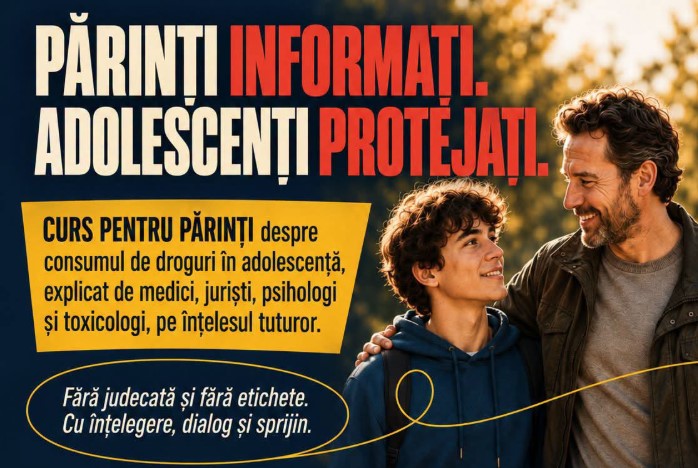 Părinți informați, adolescenți protejați. Întâlnire despre consumul de droguri, la Baia Mare