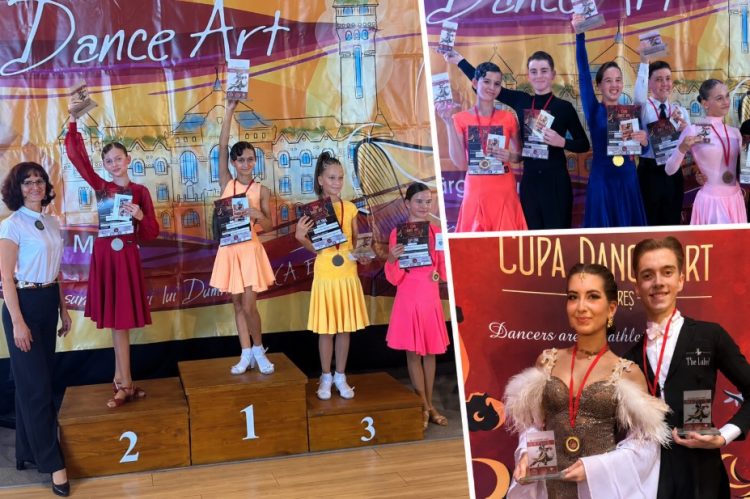 Aur, argint și bronz pentru Galactic Dance Baia Mare la Cupa Dance Art