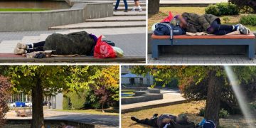 Parcul Mara, dormitor în aer liber. Ce face Baia Mare pentru oamenii fără adăpost?