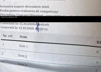 SEMNAL GRAV la Concursul de Directori – Fișa martor generată ÎNAINTE de examen?