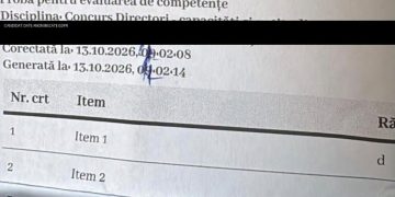 SEMNAL GRAV la Concursul de Directori – Fișa martor generată ÎNAINTE de examen?