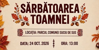 Prima ediție a „Sărbătorii Toamnei”, la Suciu de Sus – Spectacol folcloric, activități pentru copii și discotecă în aer liber