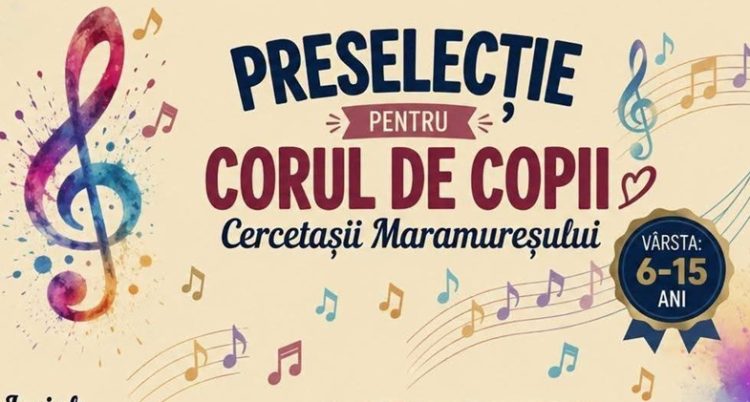 Corul Cercetașii Maramureșului organizează preselecție pentru copiii pasionați de muzică