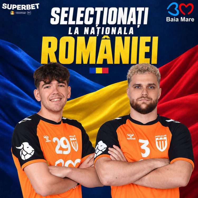Handba masculin. Doi jucători de la CS Minaur, convocați la naționala de handbal masculin pentru meciurile cu Franța și Polonia