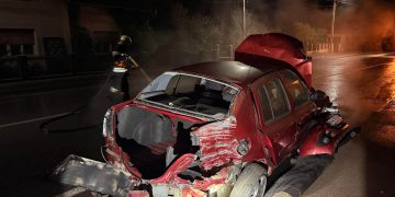Accident rutier în Târgu Lăpuș – Pompierii voluntari au intervenit pentru degajarea carosabilului