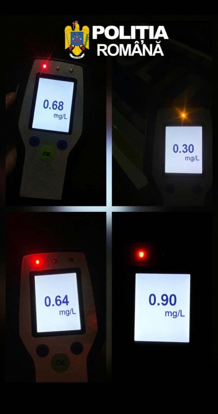 Șoferi prinși băuți la volan în Maramureș – Etilotestul a indicat până la 0,90 mg/l alcool pur