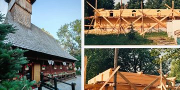 Bisericuță din Maramureș, loc de rugăciune și alinare în curtea unui spital din Sibiu. Povestea lăcașului ridicat de meșteri din Ieud