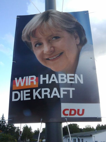 FOTO: Angela Merkel, afis campanie